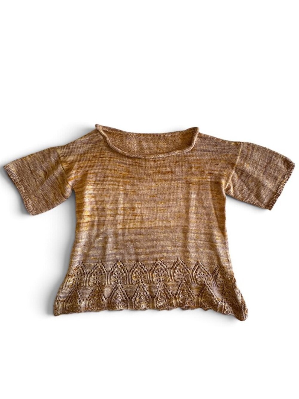 Hand Knit Wool Blend Sweater One of a Kind Small/Medium